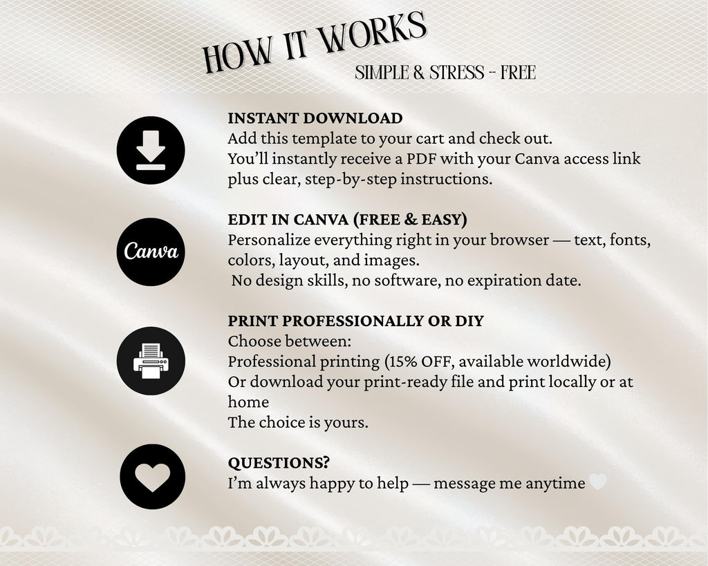 Vintage Wedding Newspaper Program Template