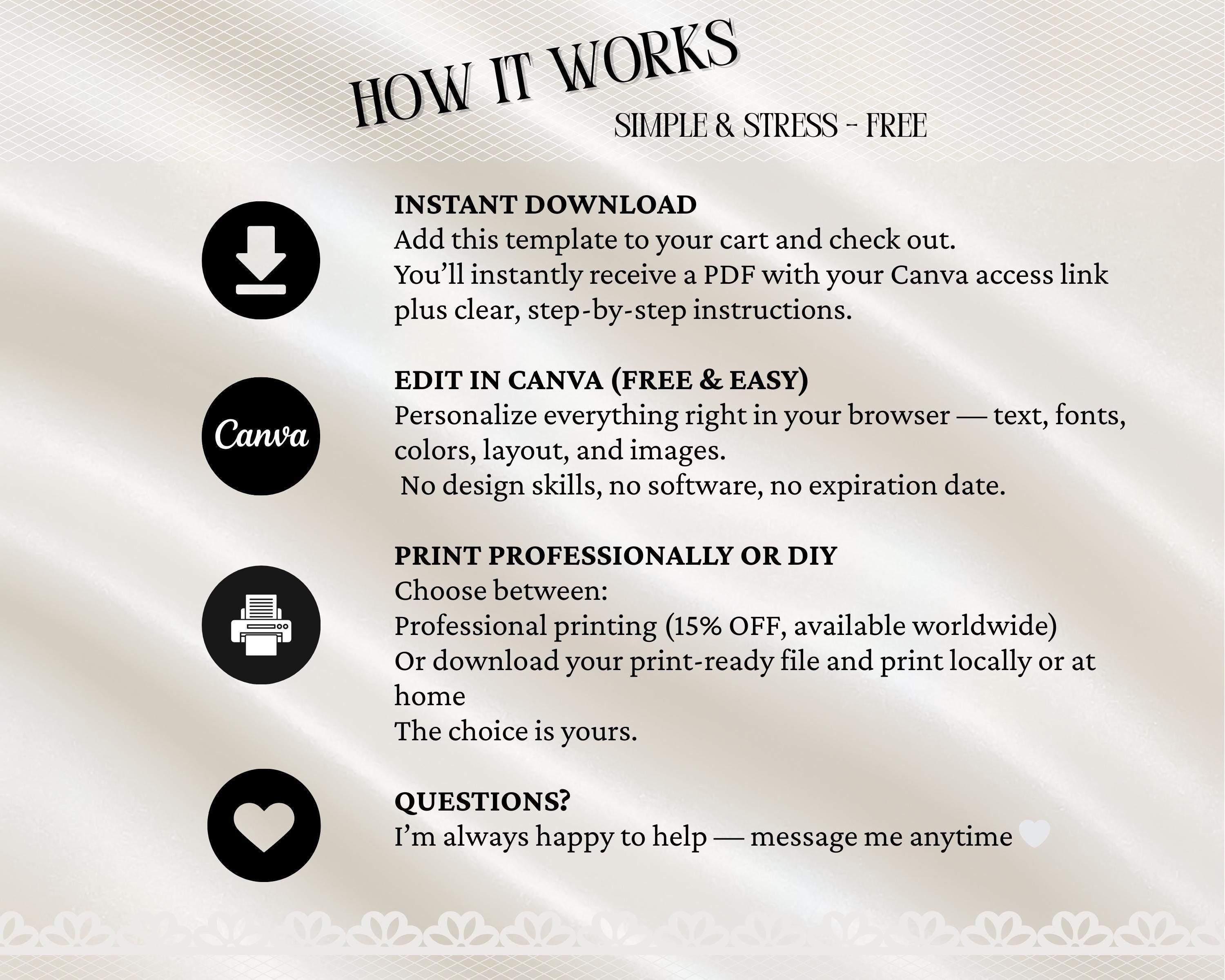 Vintage Wedding Newspaper Program Template