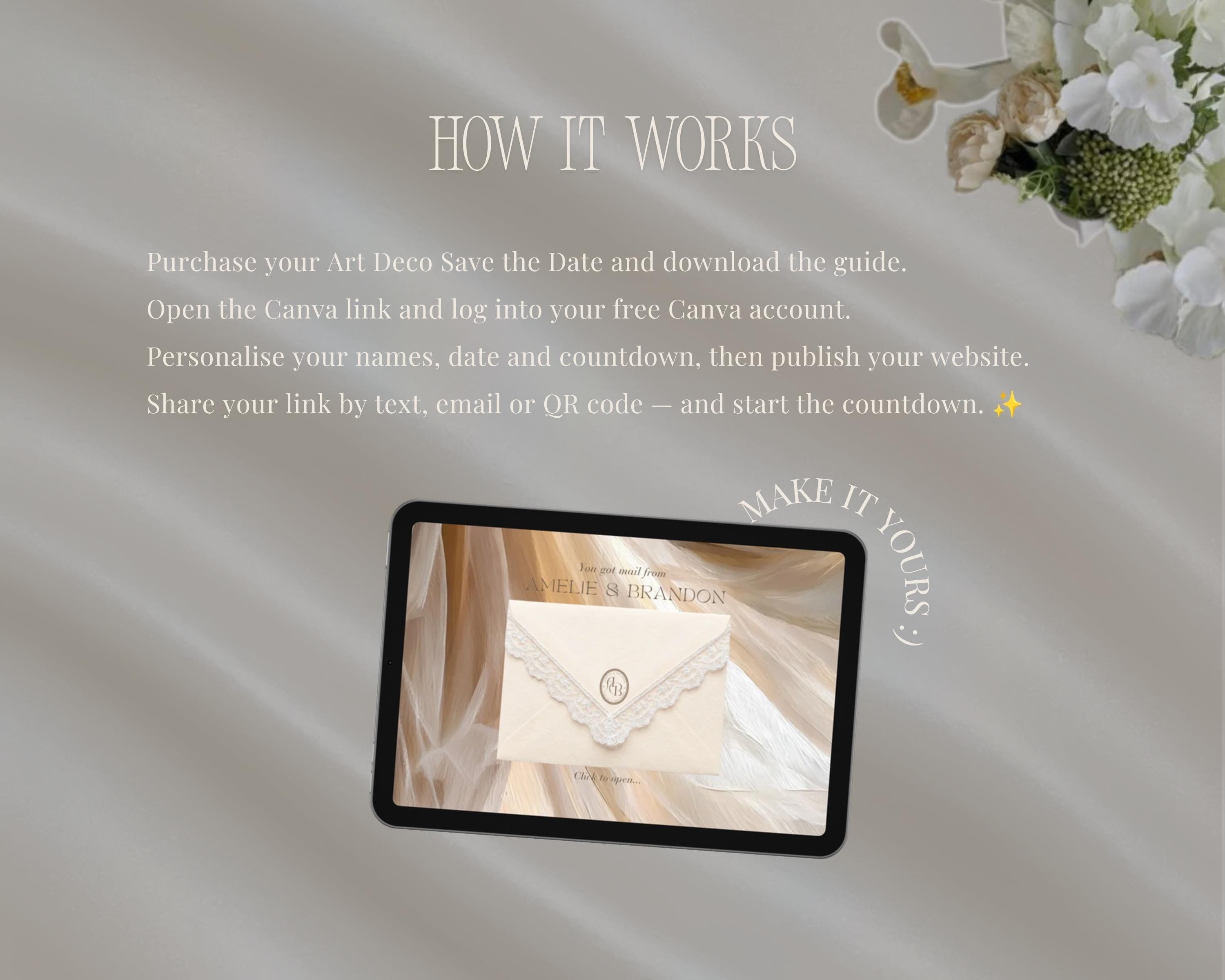 Stained Glass Save the Date Website Template