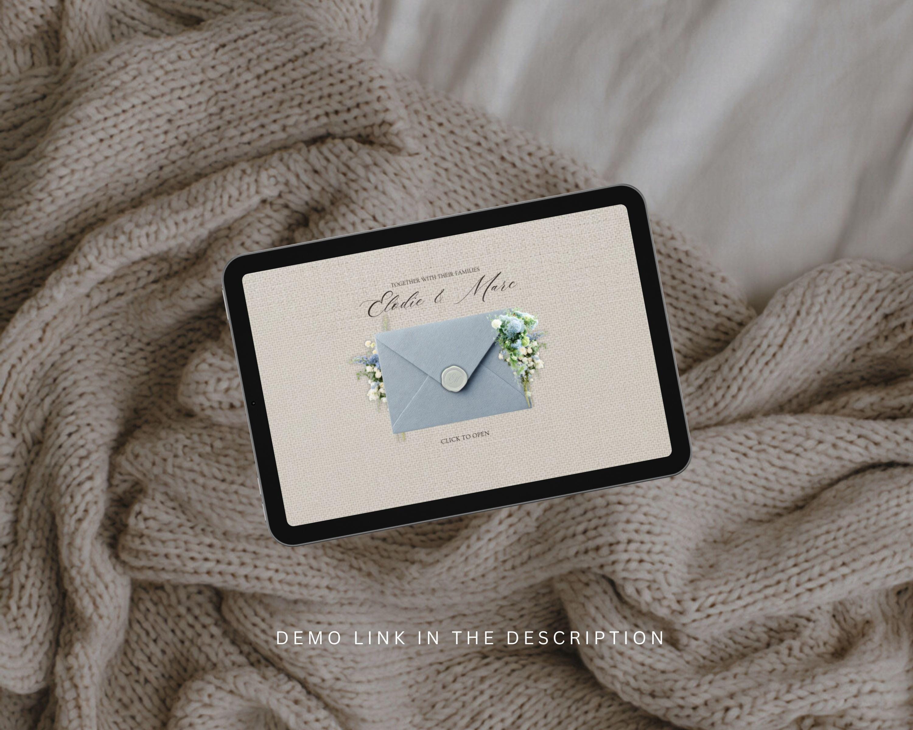 Dusty Blue Save-the-Date Website Template