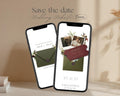 Burgundy & Olive Save the Date Website Template