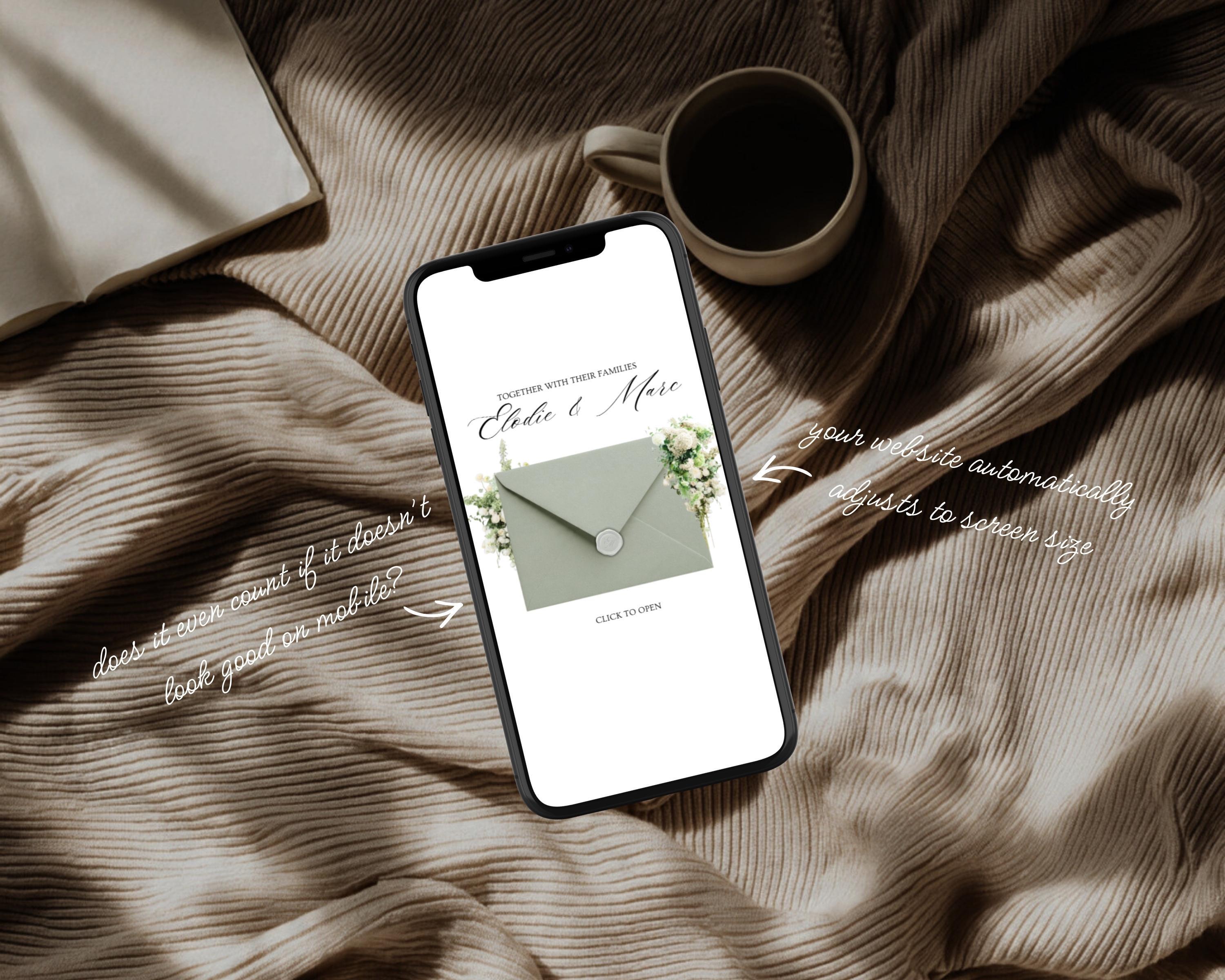 Dusty Sage & Ivory Save the Date Website Template