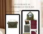 Burgundy & Olive Wedding Website Template