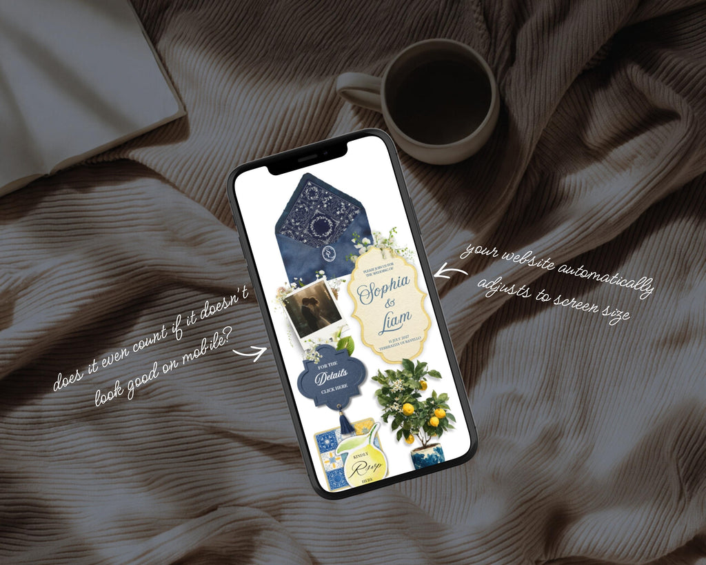 Amalfi Coast Wedding Website Template