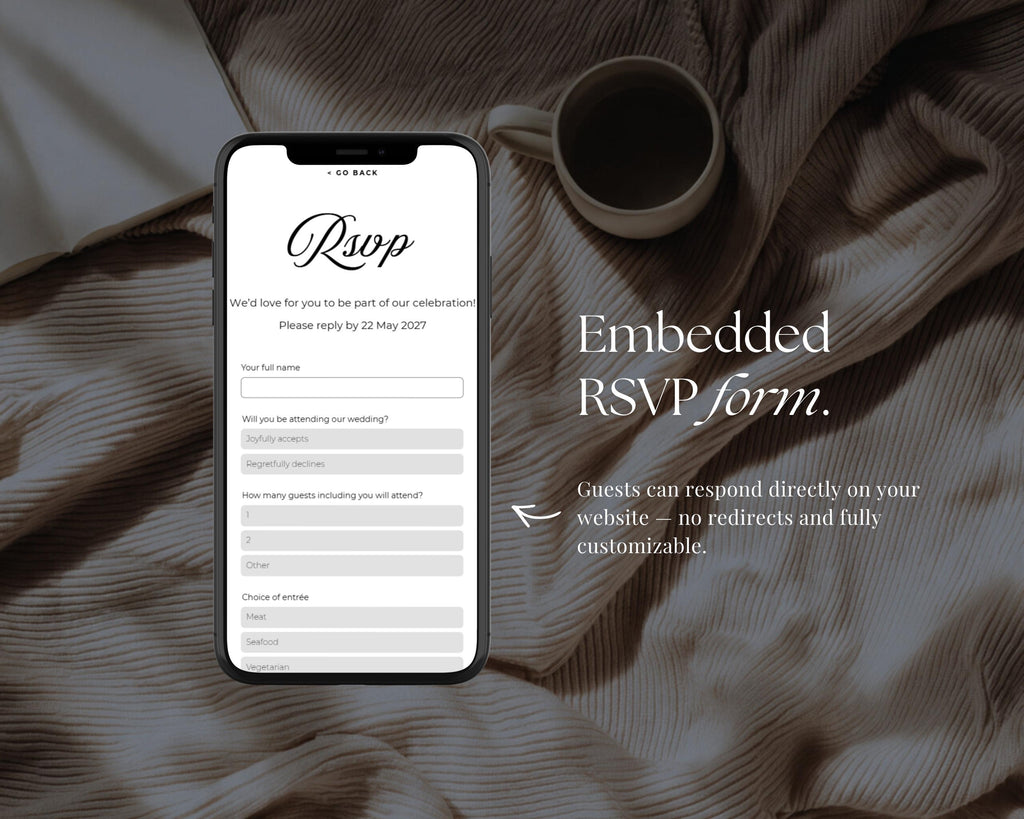 Amalfi Coast Wedding Website Template