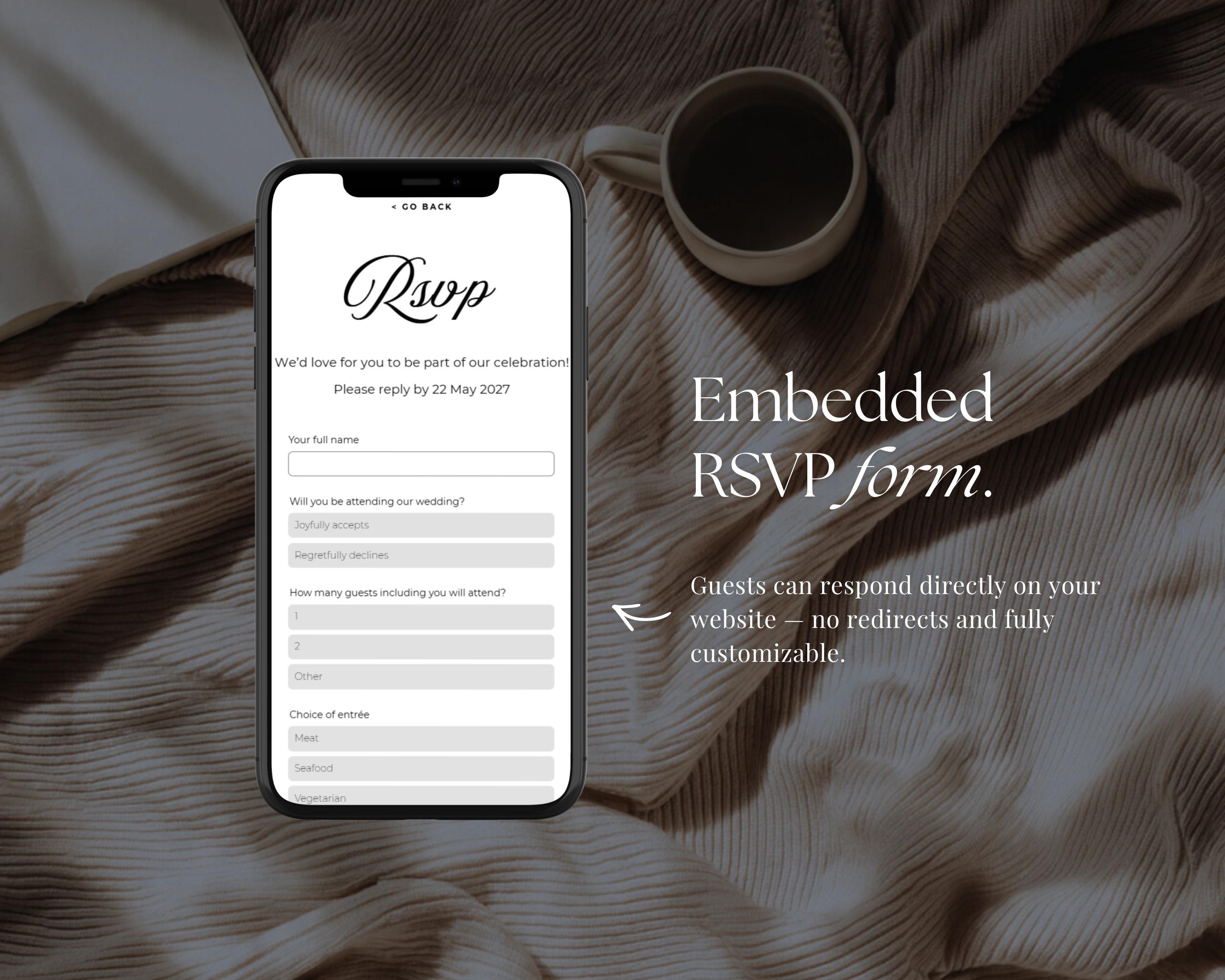 Amalfi Coast Wedding Website Template