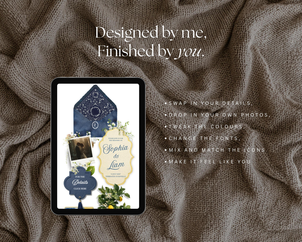 Amalfi Coast Wedding Website Template