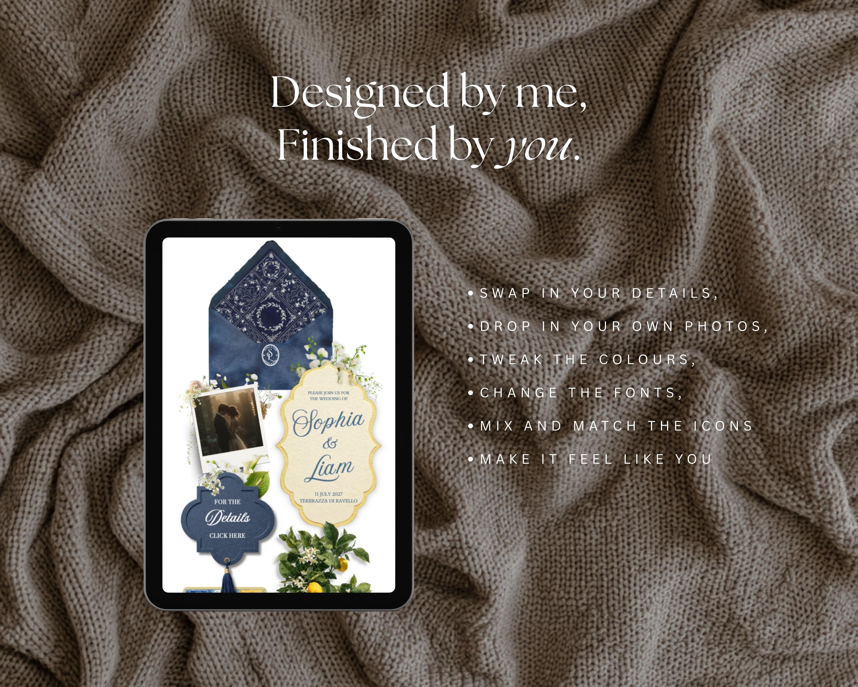 Amalfi Coast Wedding Website Template