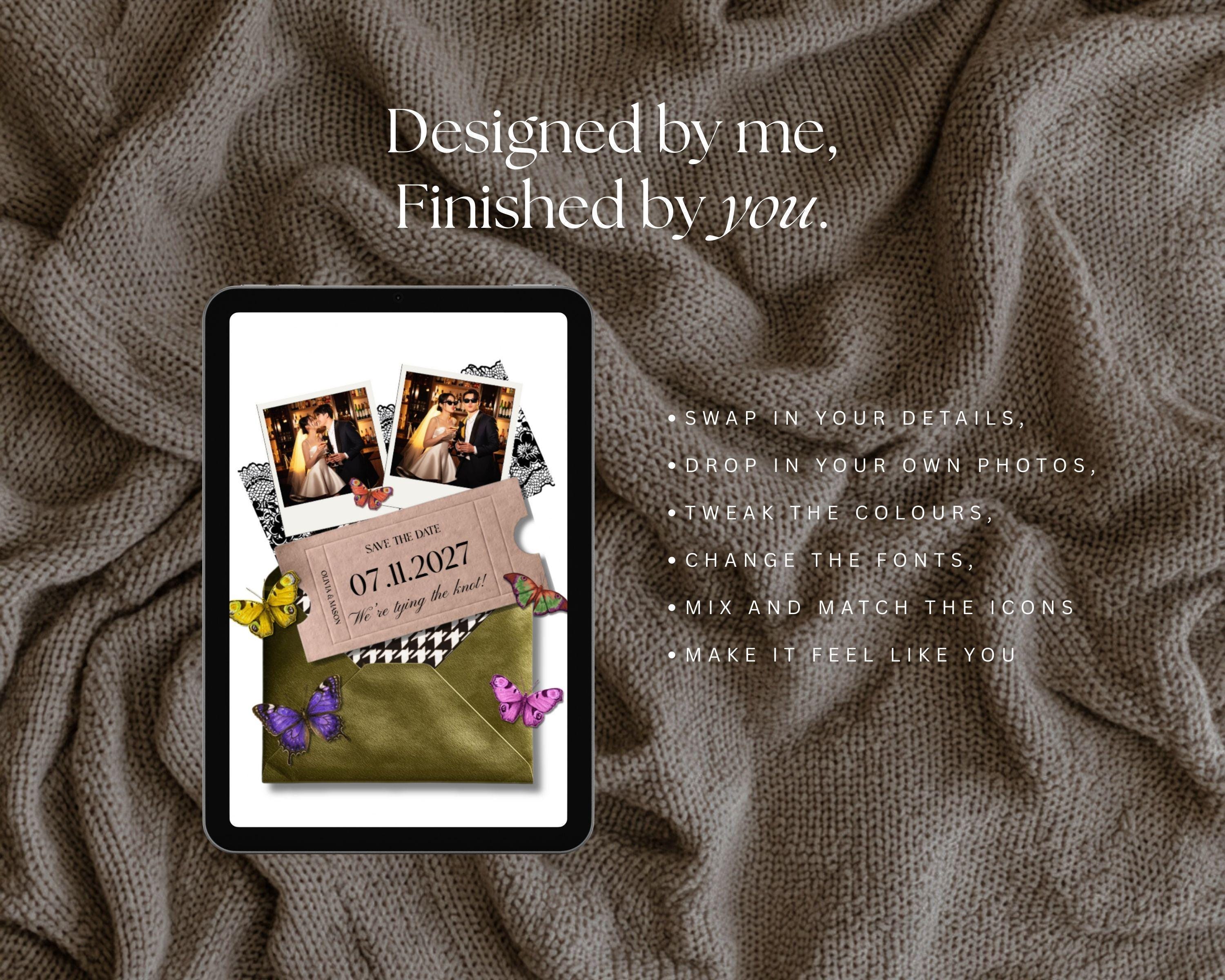 Maison Papillon Save the Date Website Template