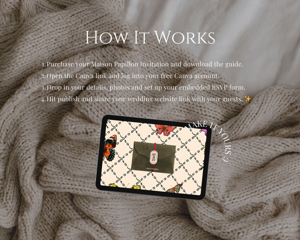 Maison Papillon Save the Date Website Template