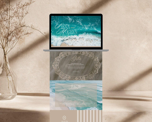 Emerald Coast Beach Wedding Website Template