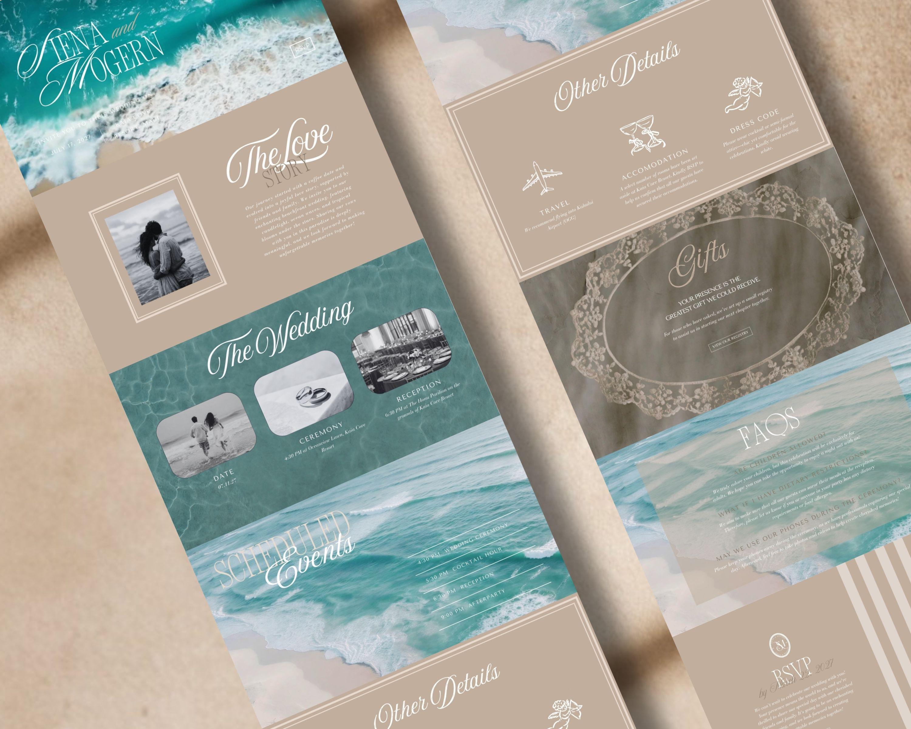 Emerald Coast Beach Wedding Website Template