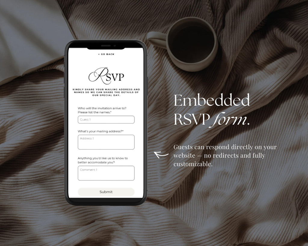 Fifth Avenue Black & White Save the Date Website Template