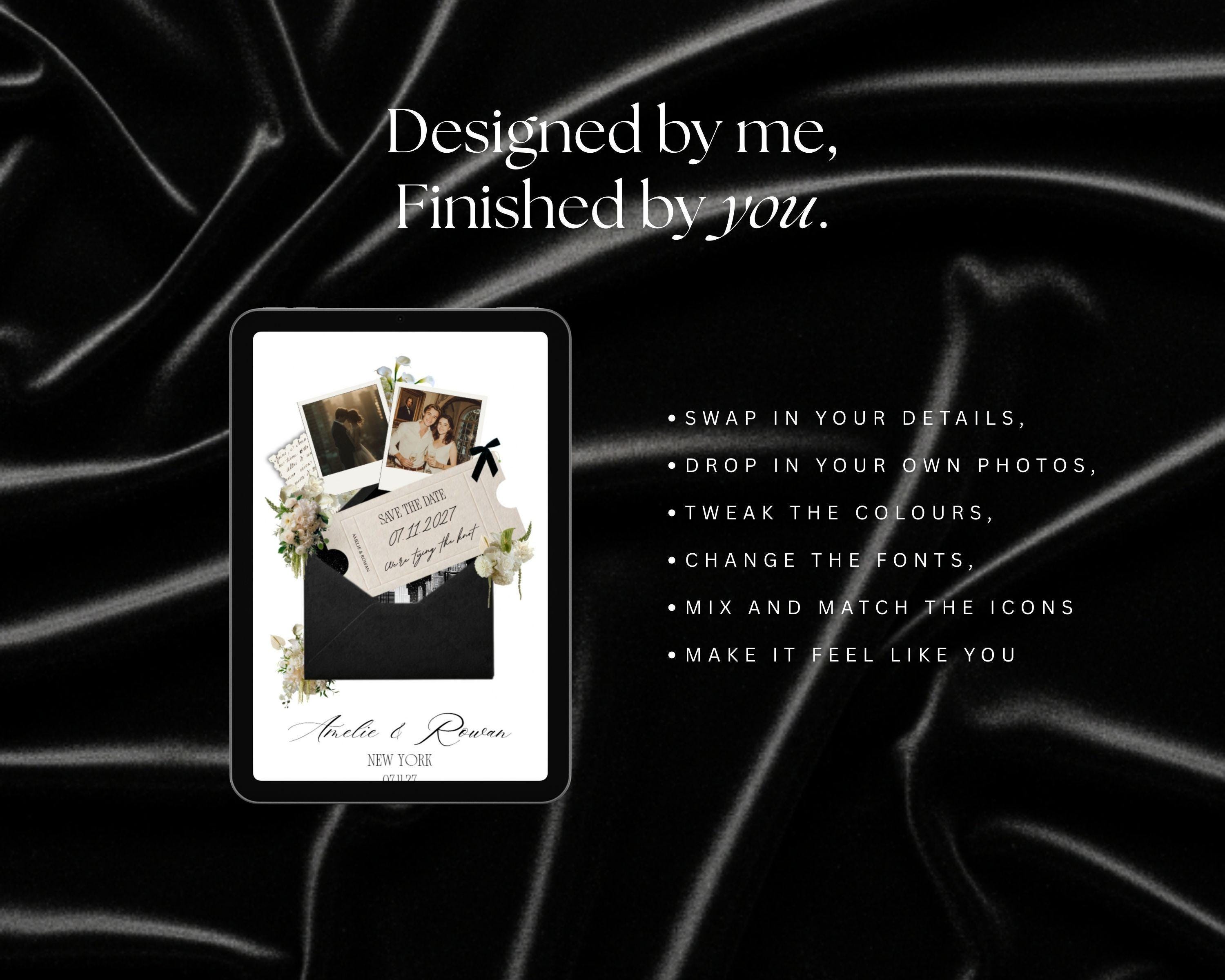 Fifth Avenue Black & White Save the Date Website Template