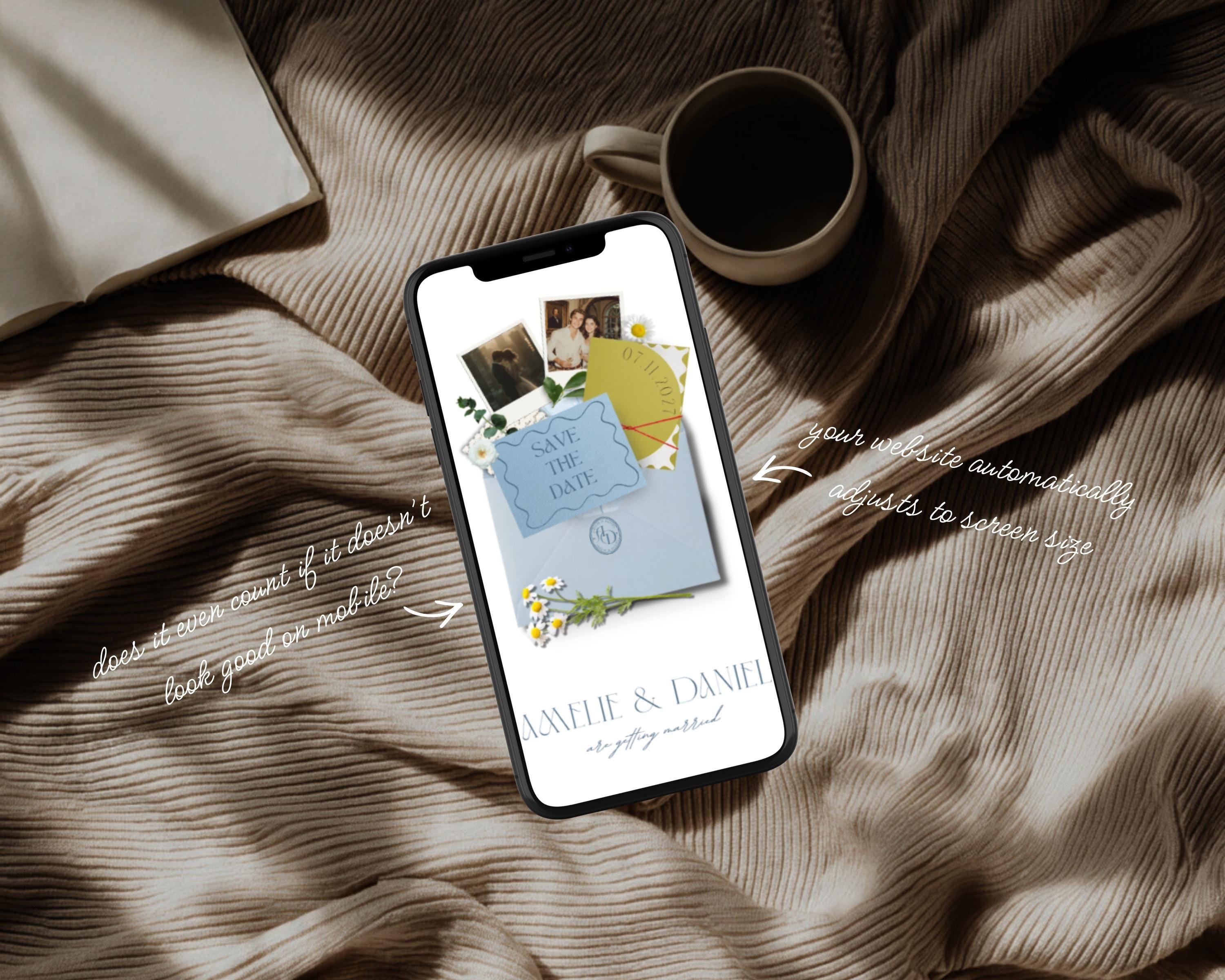 Playful Prestige Save the Date Website Template
