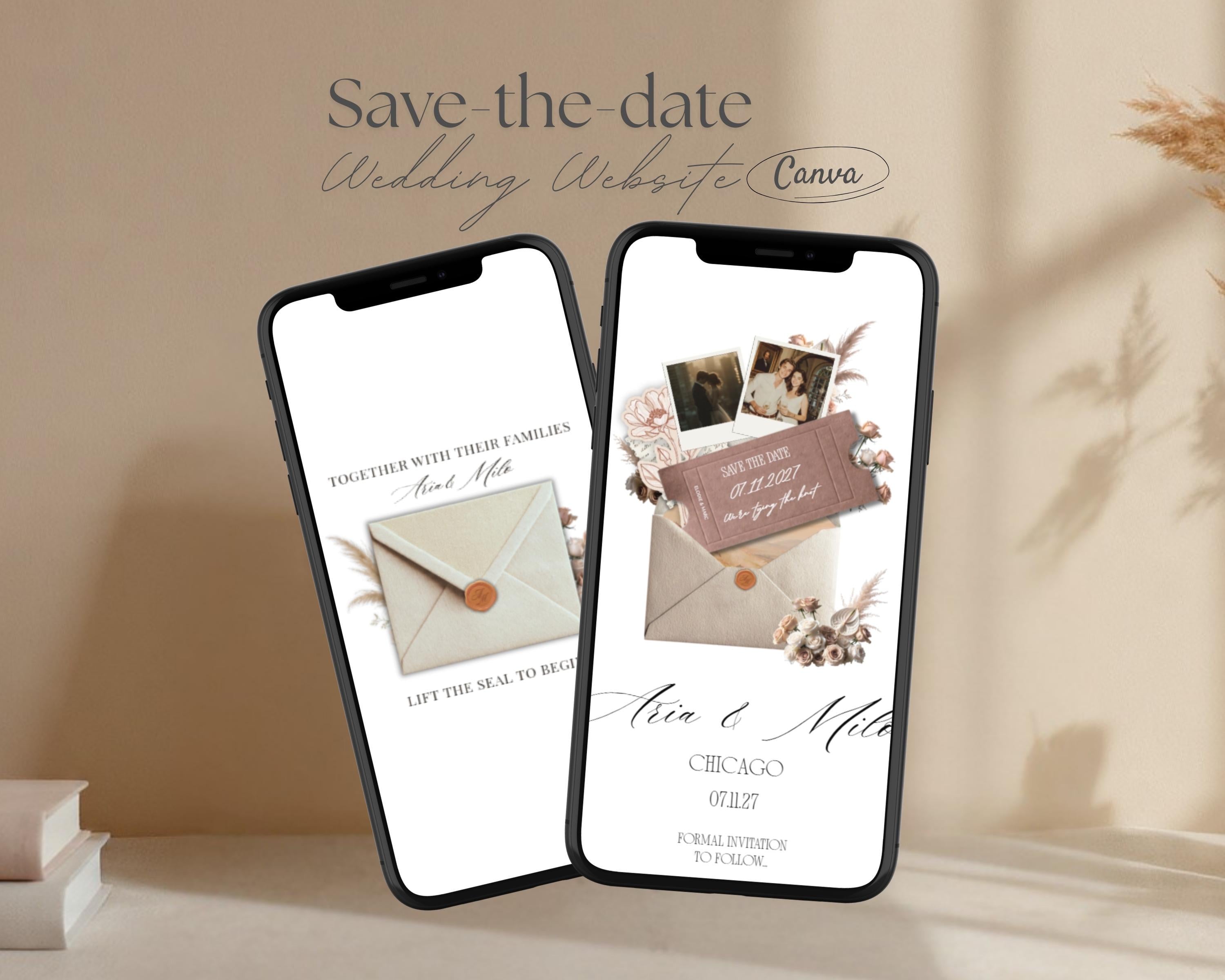 Boho Terracotta Save the Date Website Template