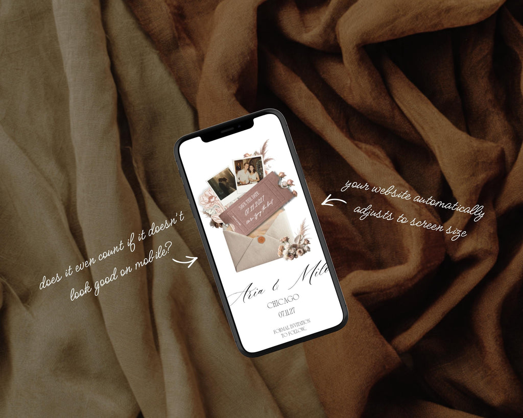 Boho Terracotta Save the Date Website Template