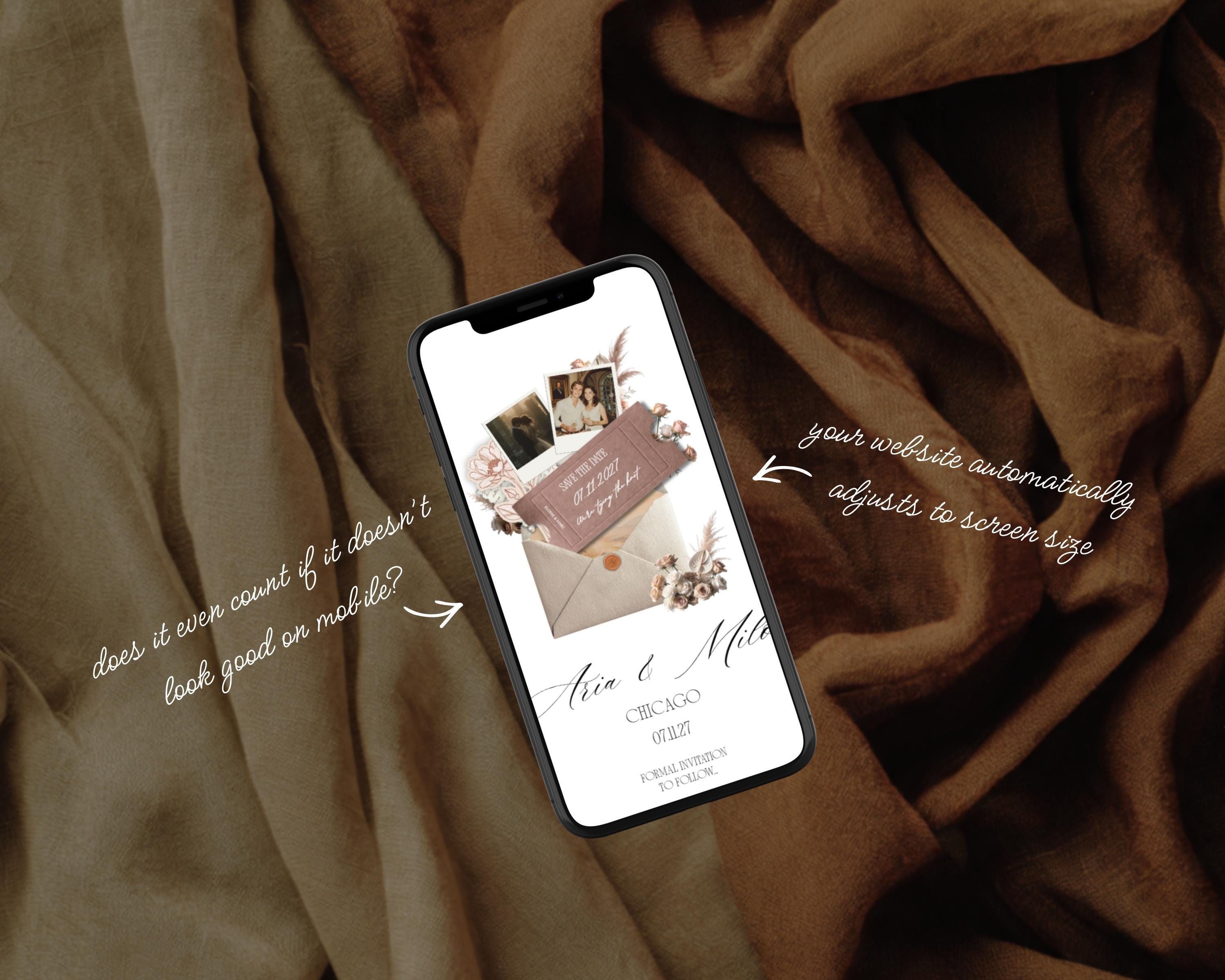Boho Terracotta Save the Date Website Template