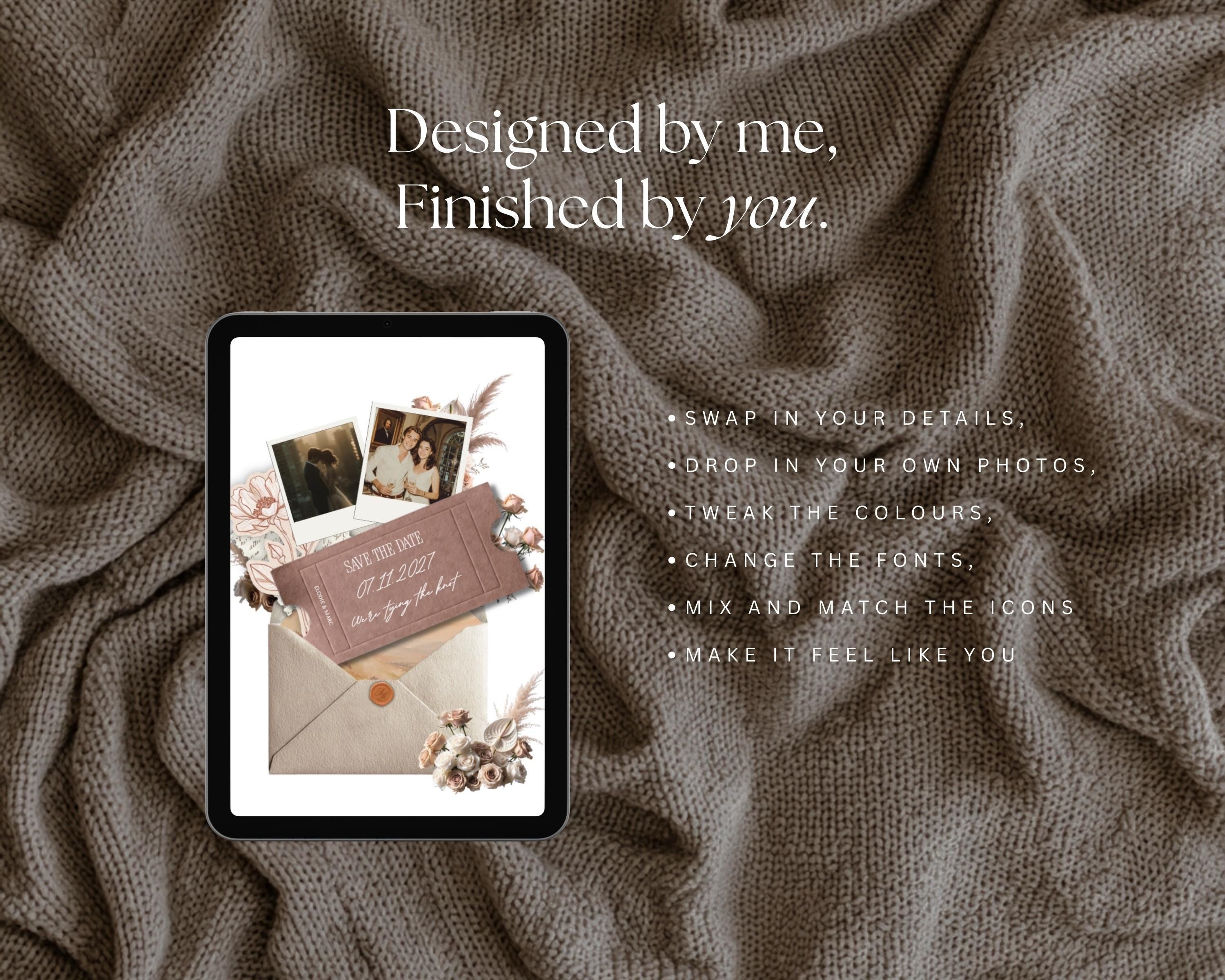 Boho Terracotta Save the Date Website Template