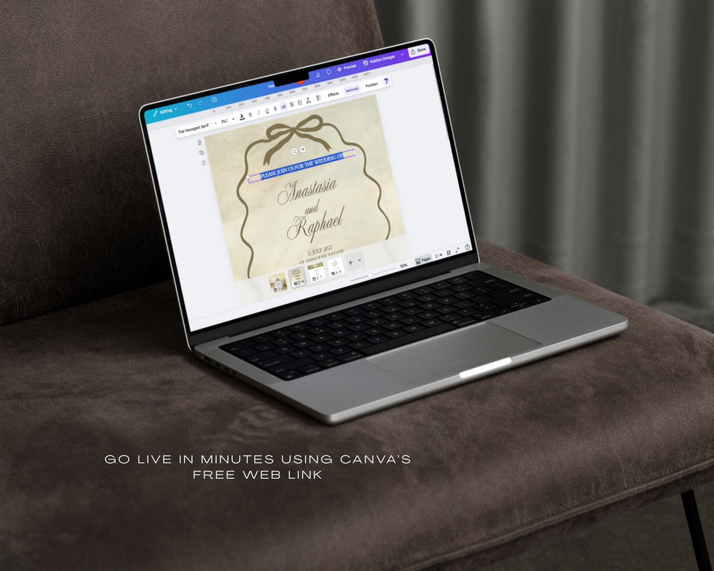 Painted Vows Wedding Website Template