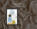 Playful Prestige (Blue Lavender Orange) Wedding Website Template