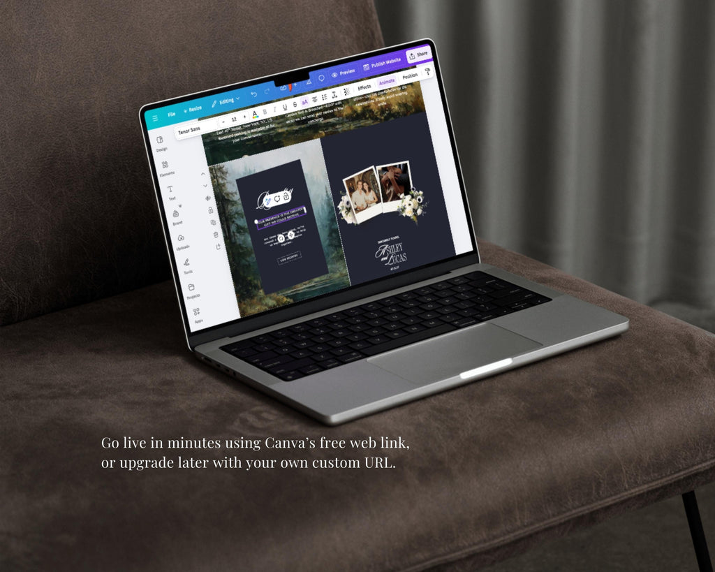 Navy & Ivory Wedding Website Template
