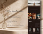 Neutral Black & Ivory Wedding Website Template