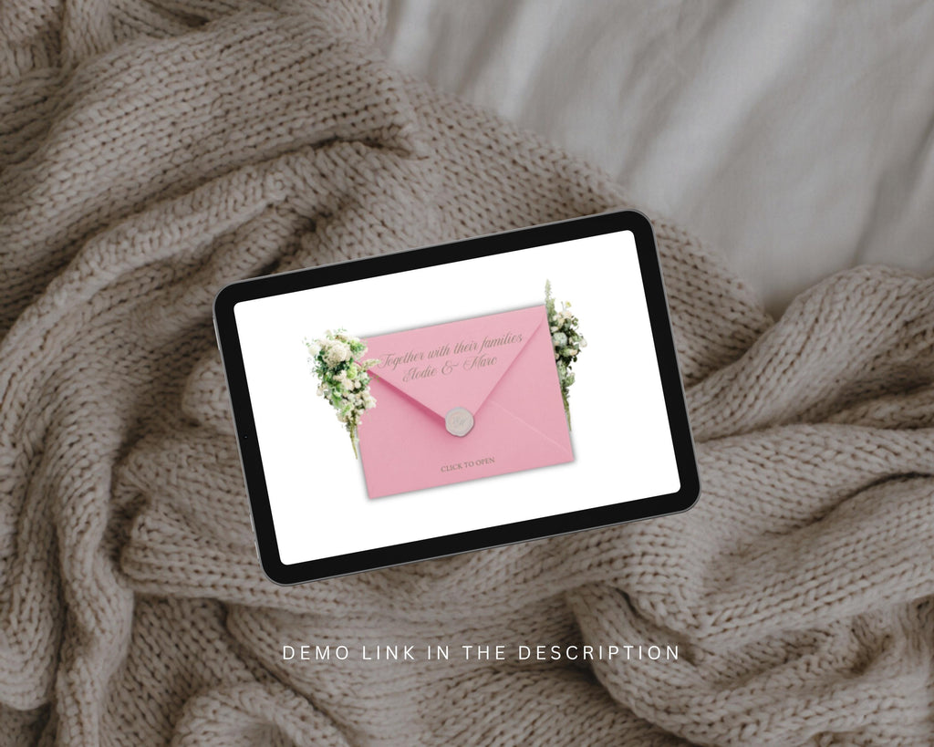 Matcha Strawberry Save the Date Website Template