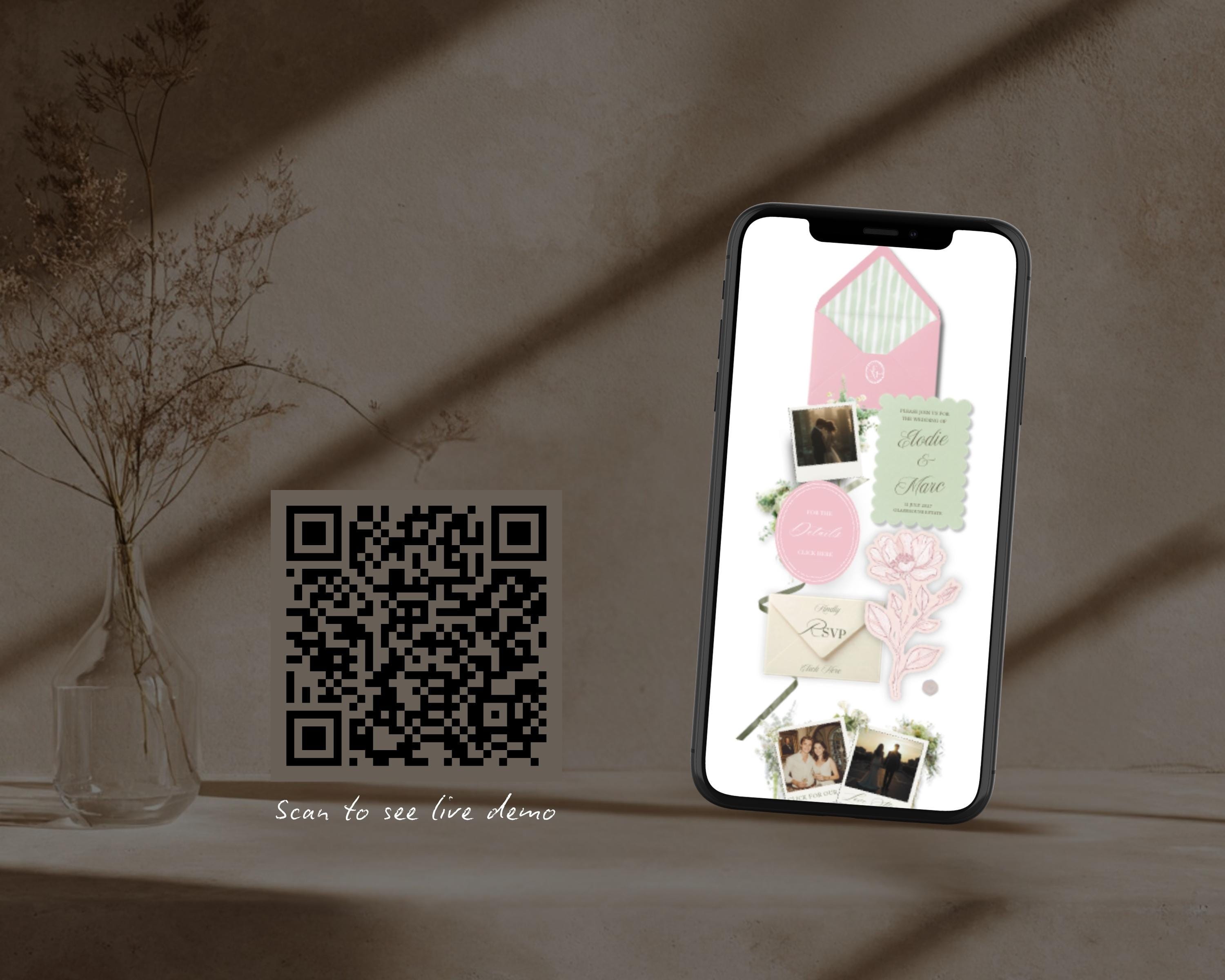 Strawberry Matcha Wedding Website Template