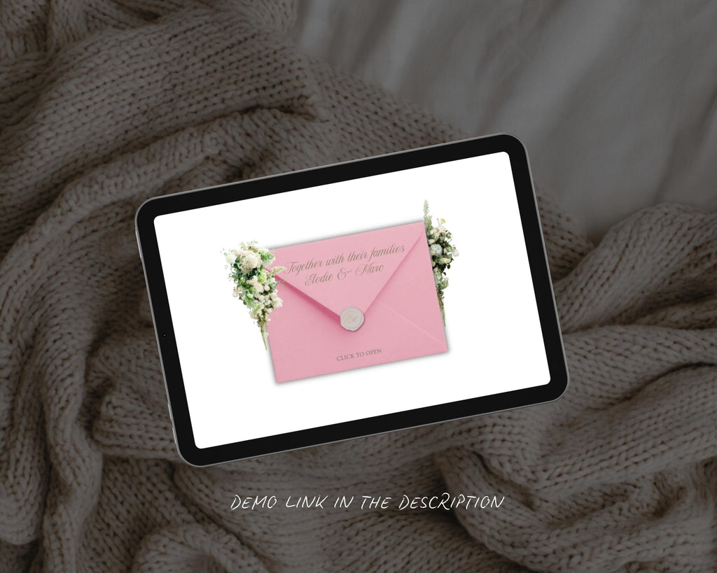 Strawberry Matcha Wedding Website Template