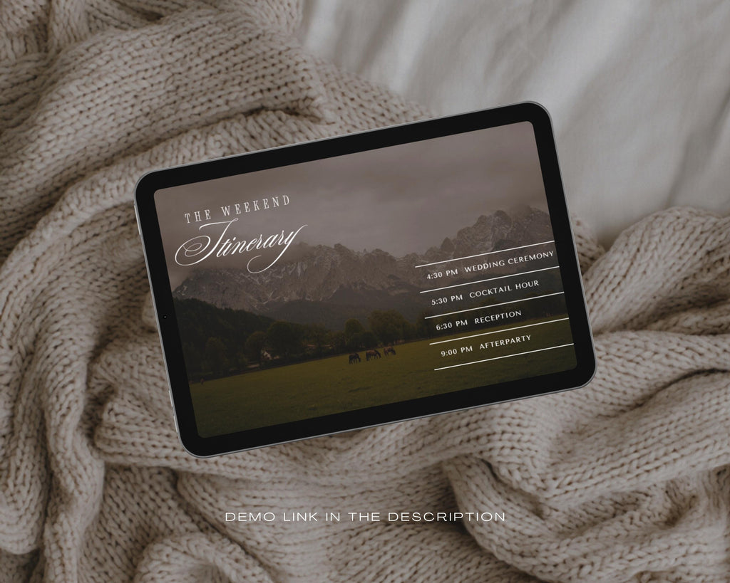 Mountain Ranch Wedding Website Template