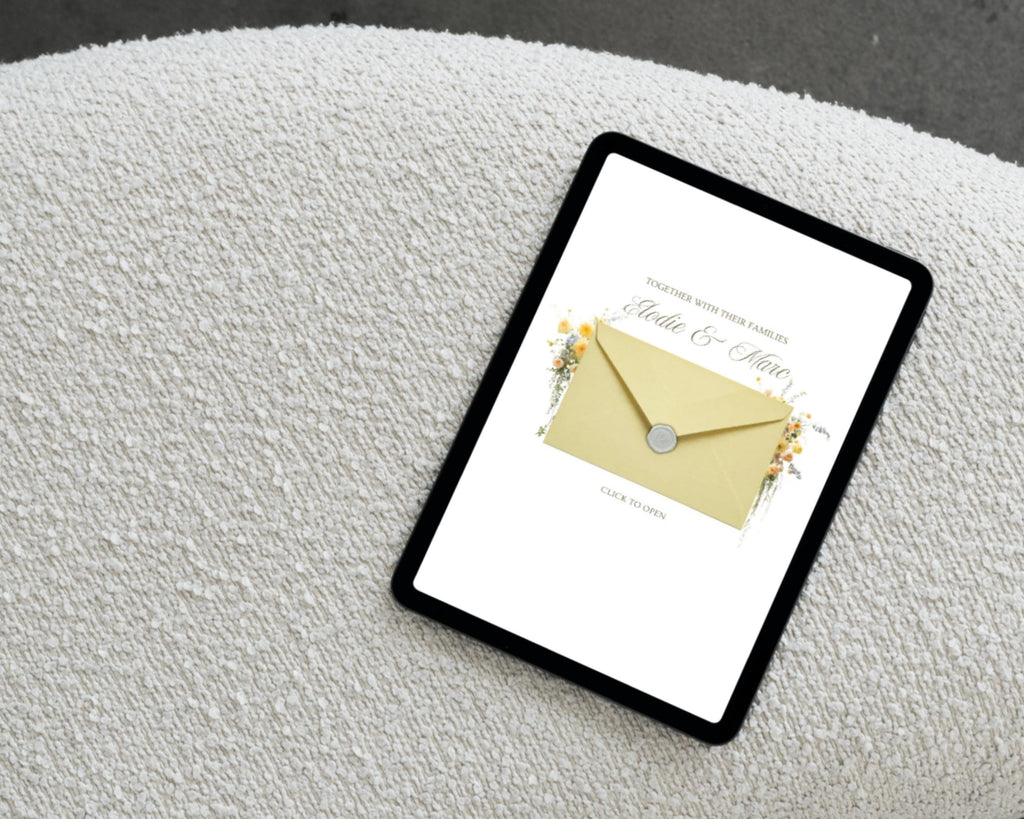 Butter Yellow Save the Date Website Template