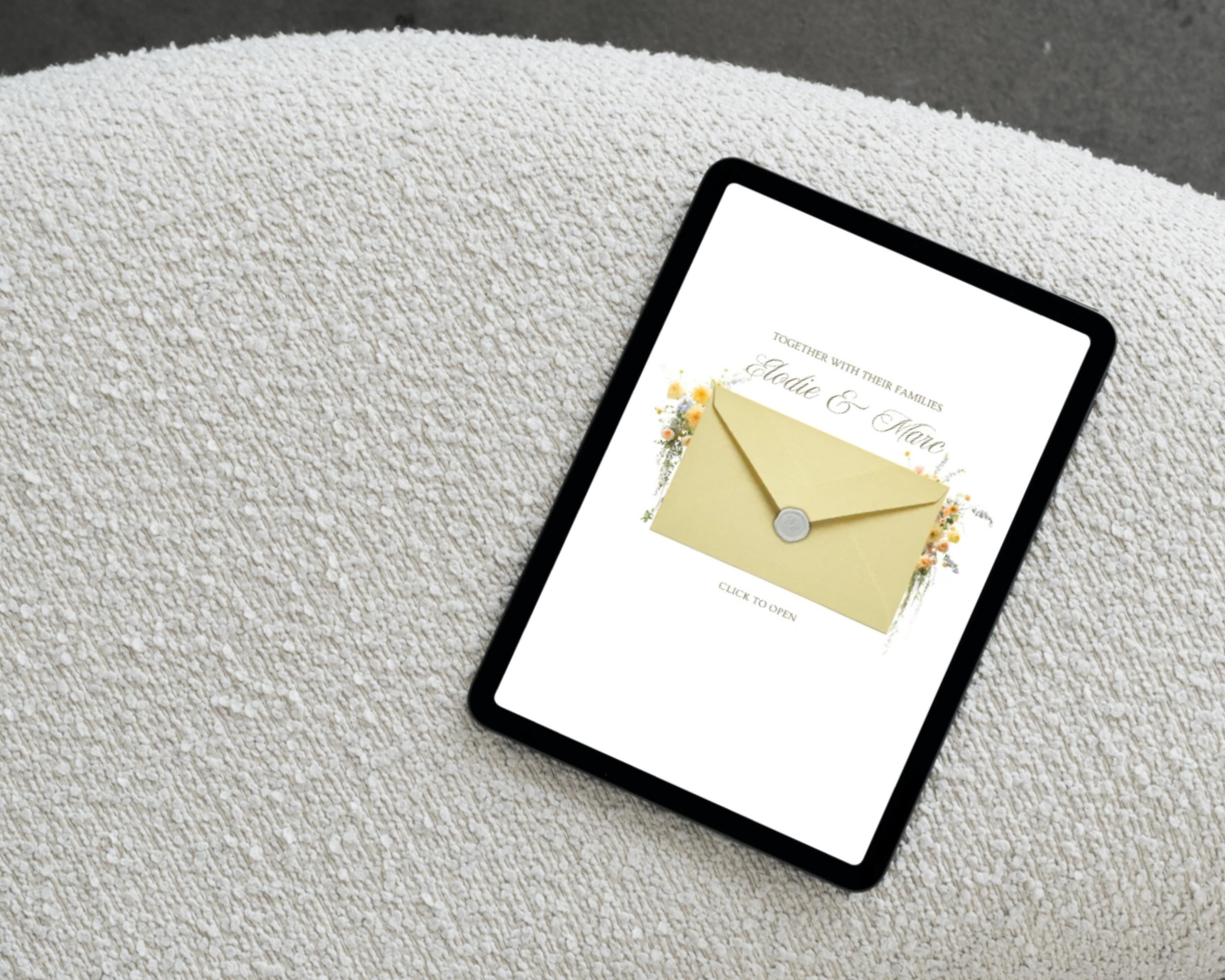 Butter Yellow Save the Date Website Template