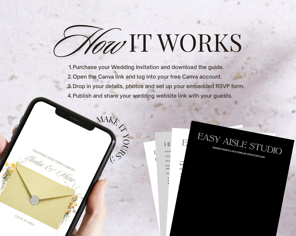 Butter Yellow Save the Date Website Template