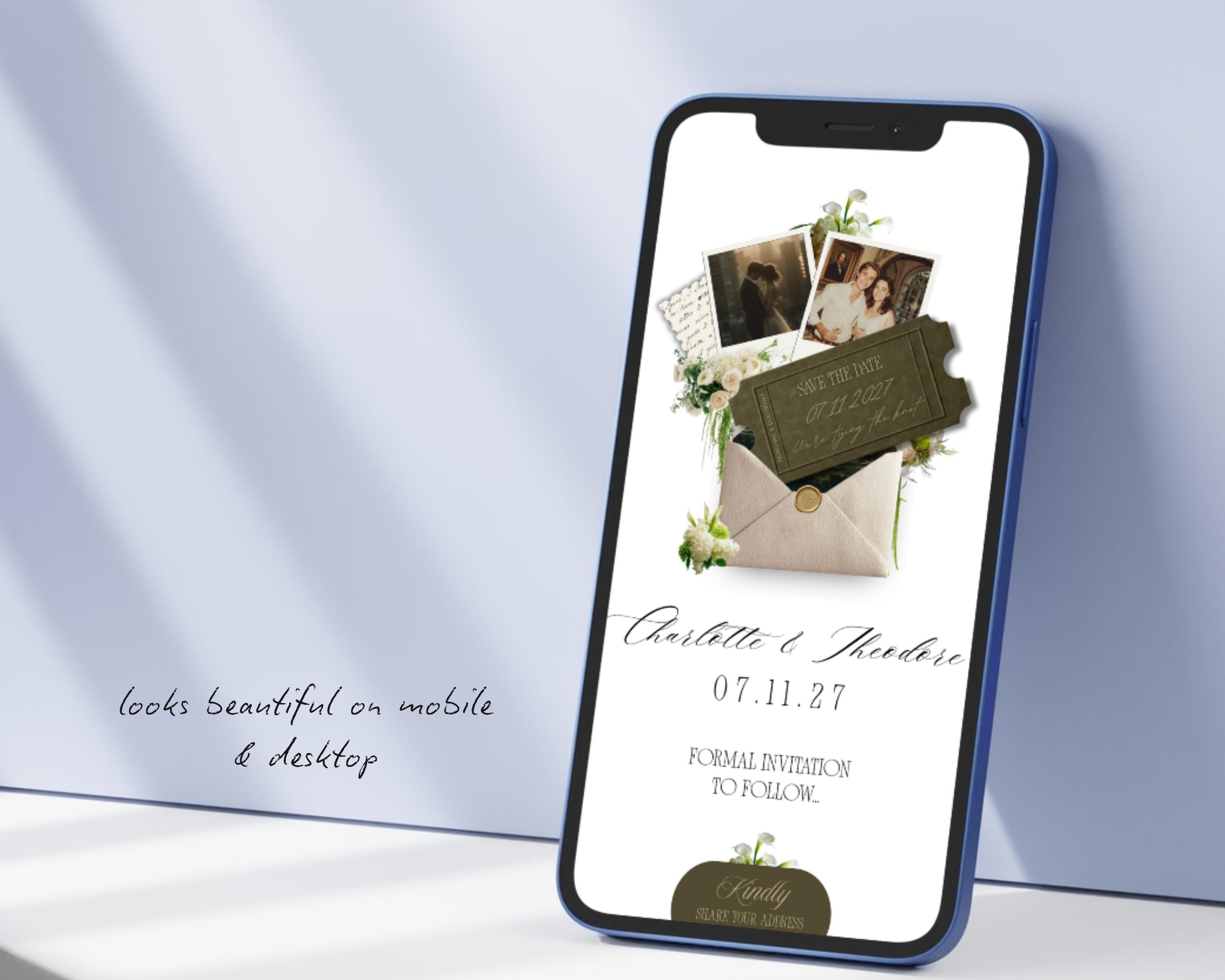 Old Money Save the Date Website Template