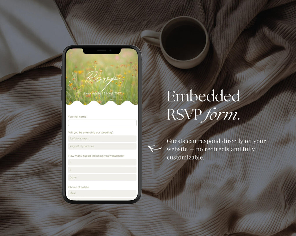 Wildflower Wedding Website Template