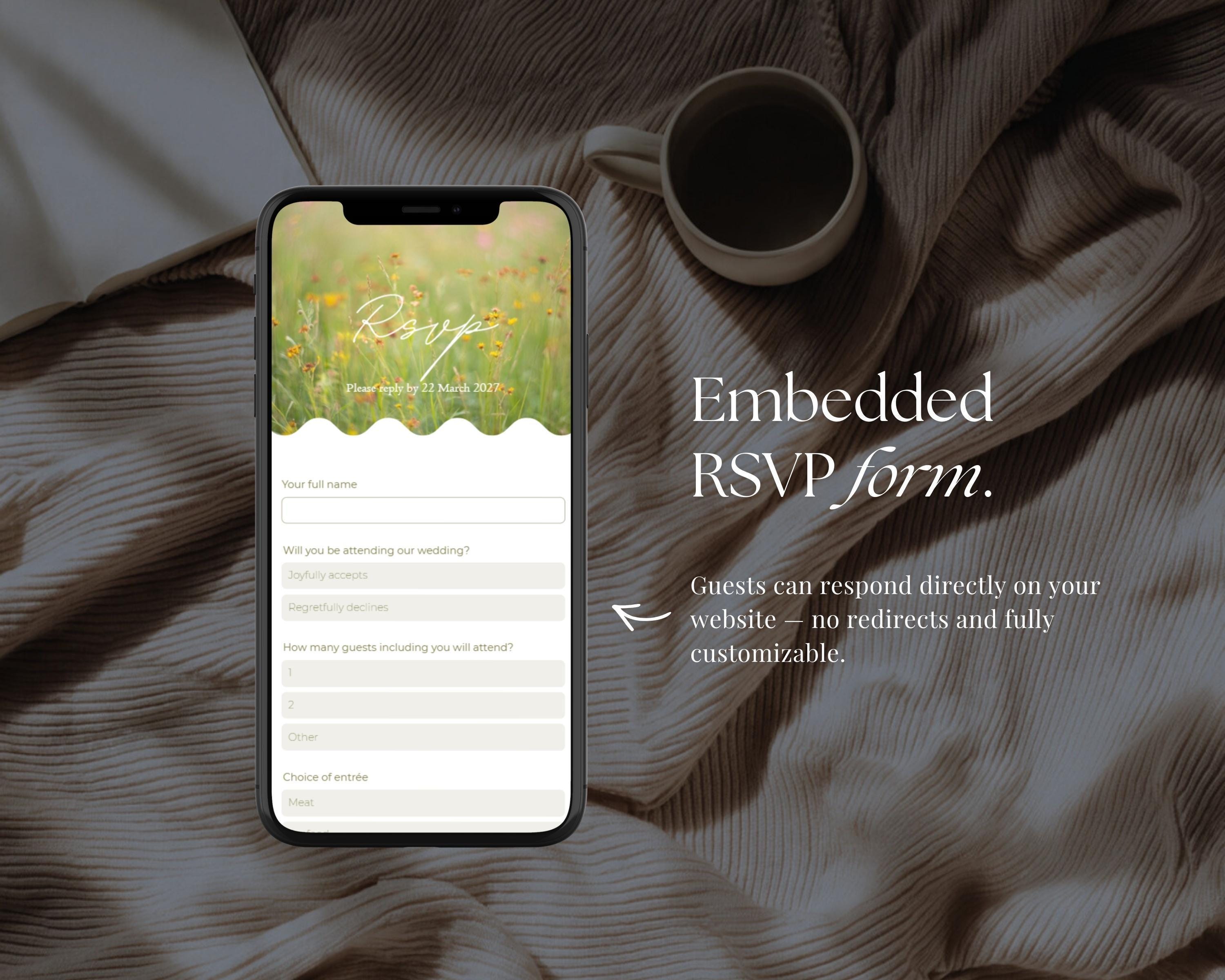 Wildflower Wedding Website Template