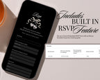 Old Money Black and White Wedding Website Template