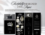 Old Money Black and White Wedding Website Template