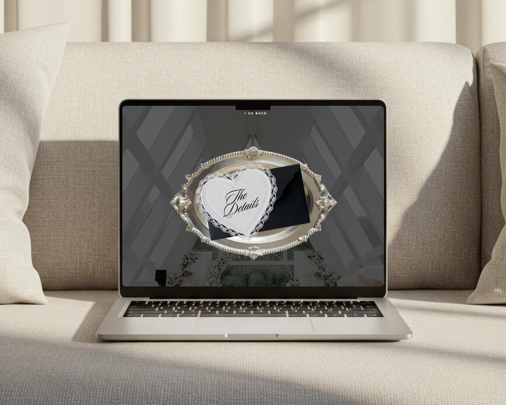 Old Money Black and White Wedding Website Template
