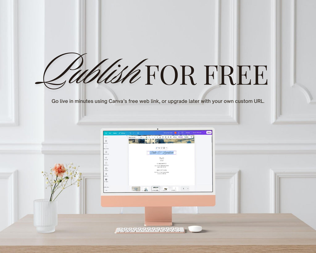 Old Money Black and White Wedding Website Template