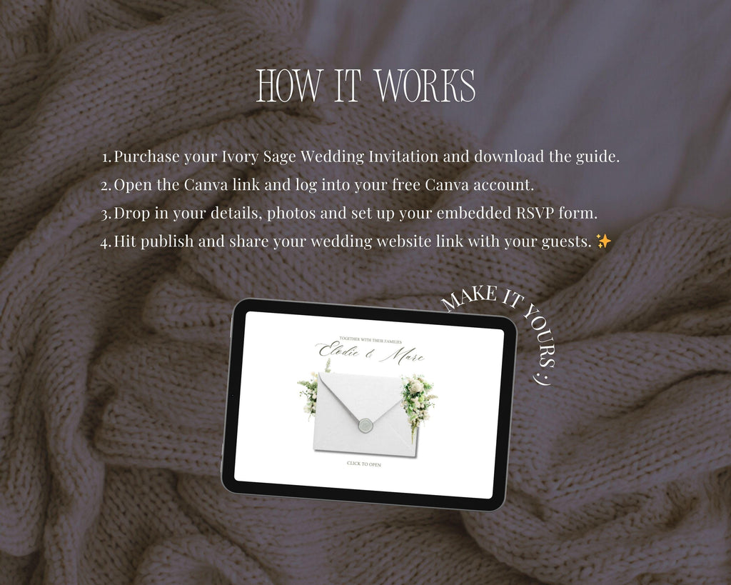 Ivory & Sage Wedding Website Template