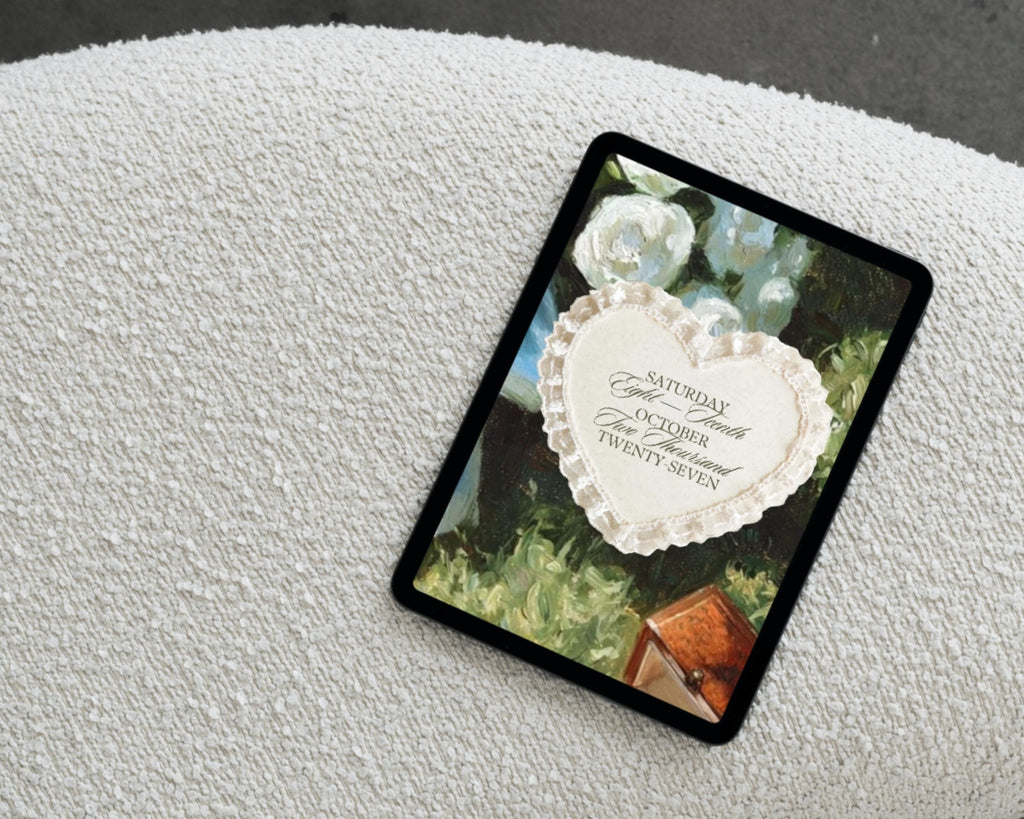 Olive and Lace Save the Date Website Template
