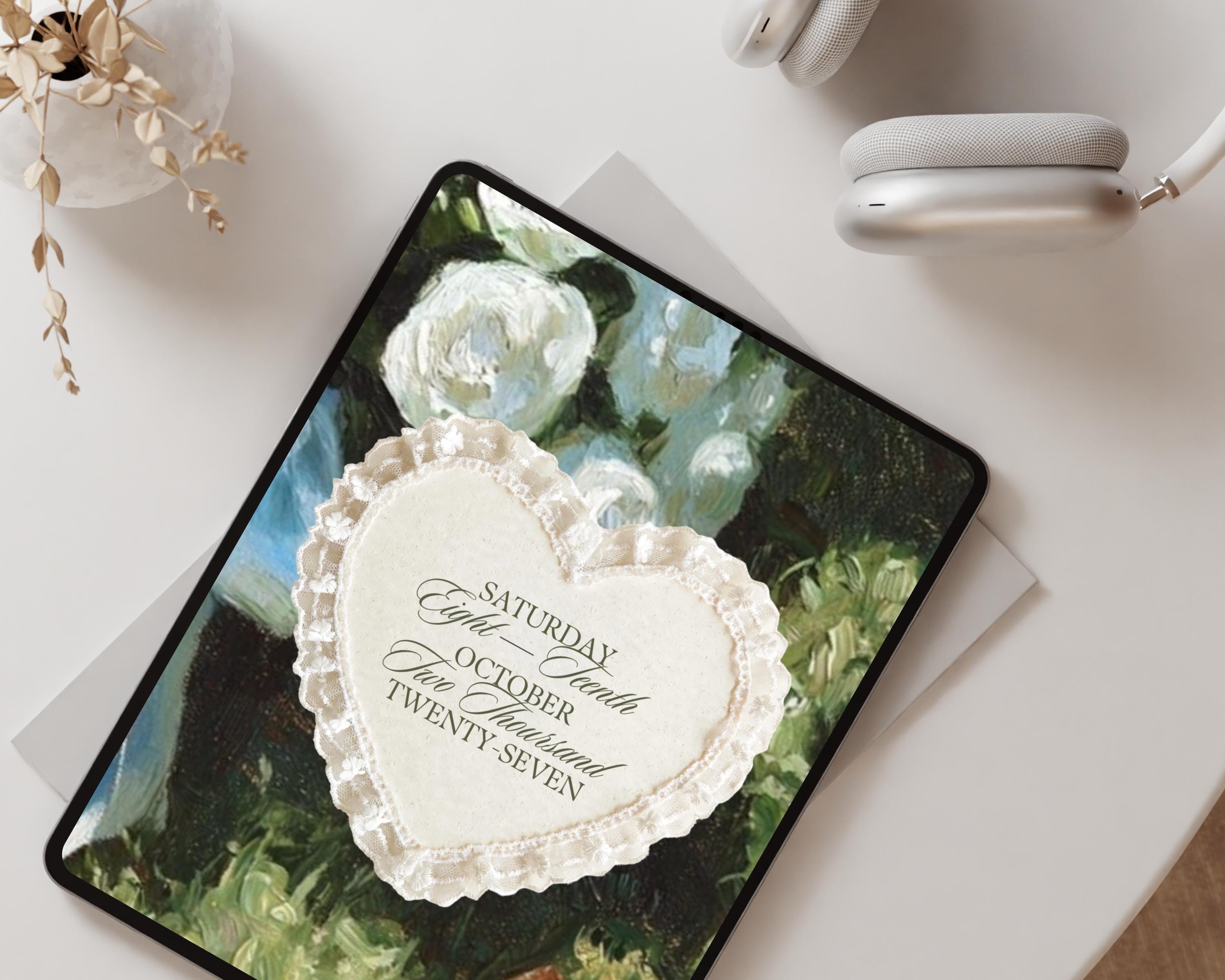 Olive and Lace Save the Date Website Template