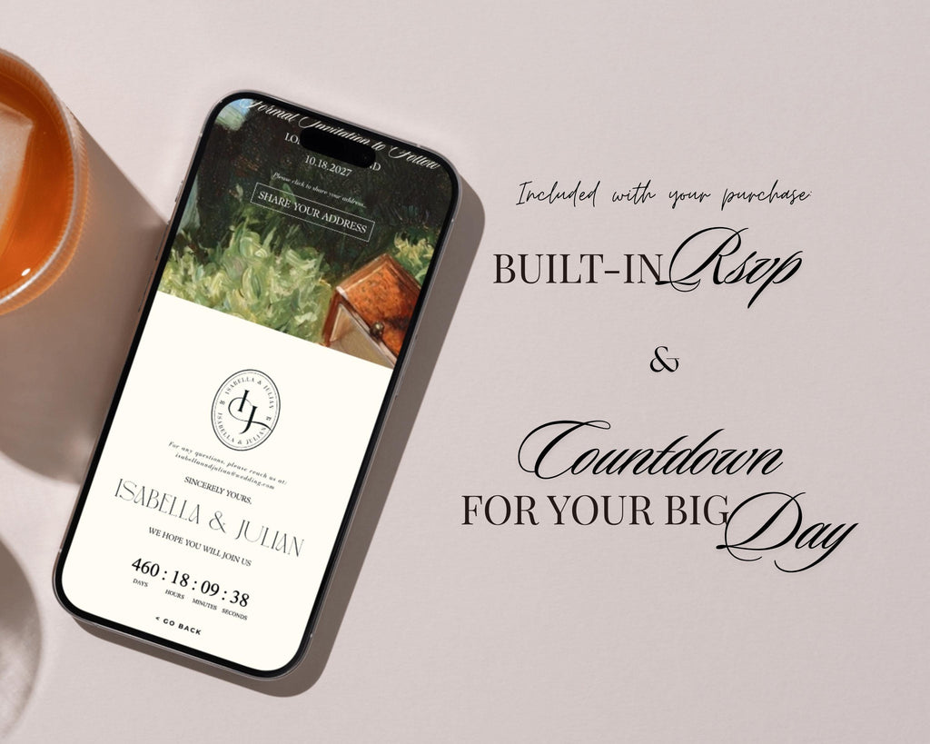 Olive and Lace Save the Date Website Template