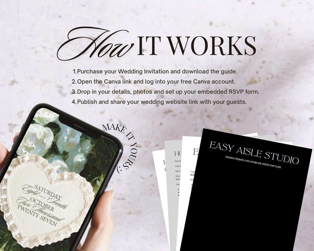 Olive and Lace Save the Date Website Template