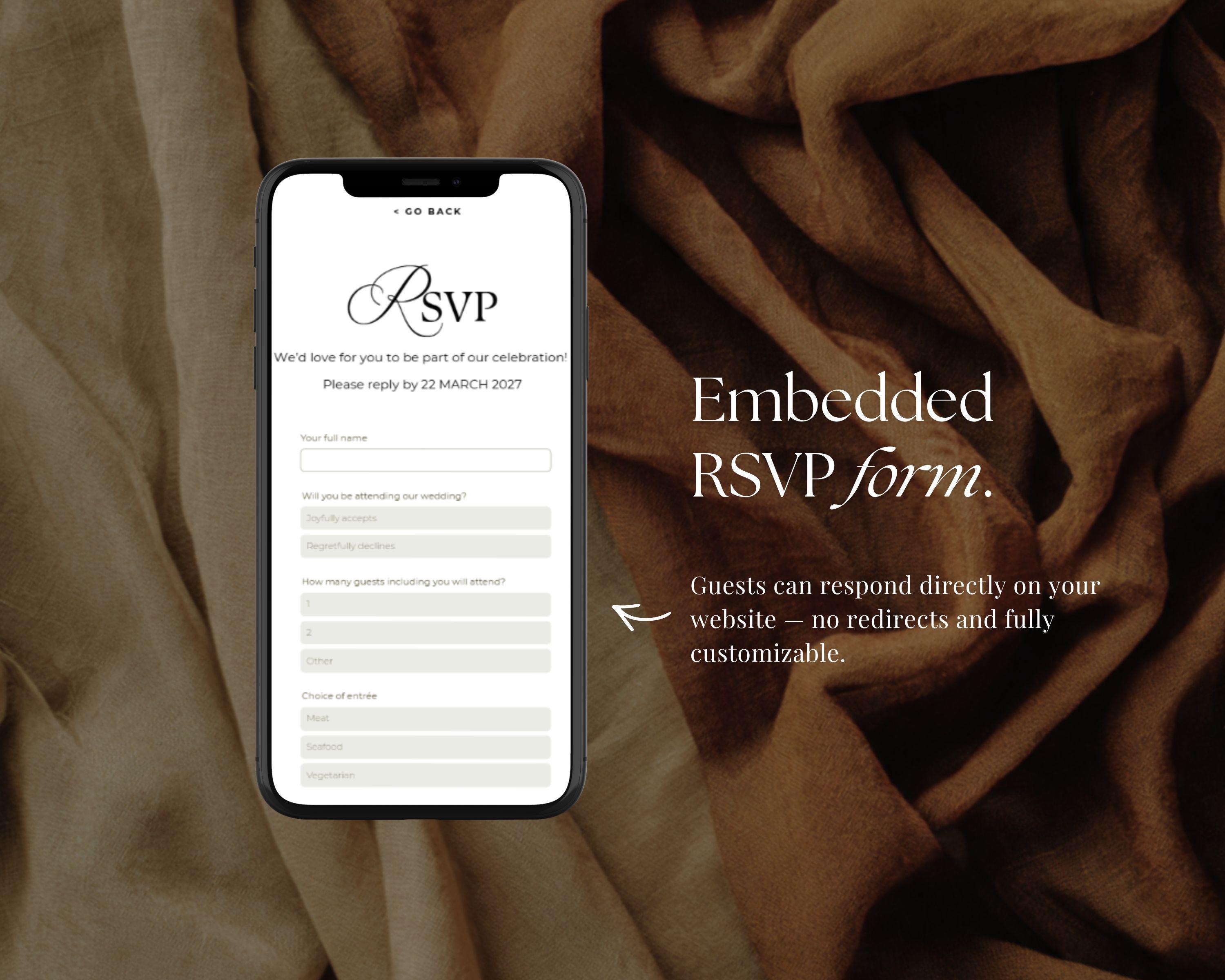 Boho Terracotta Wedding Website Template