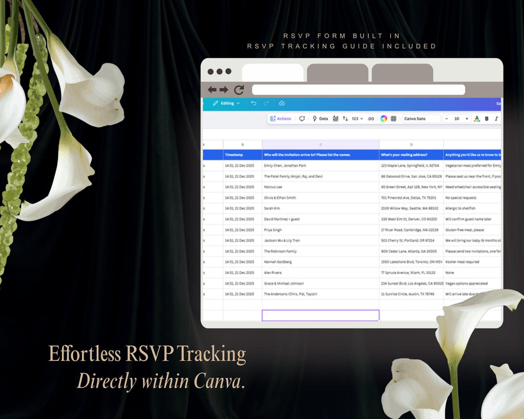 Art Deco Wedding Website Template