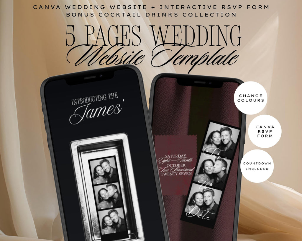 Photo Booth Wedding Website Template