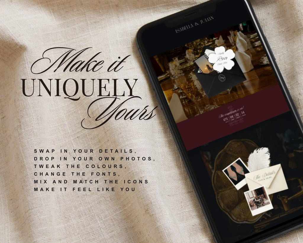 Photo Booth Wedding Website Template